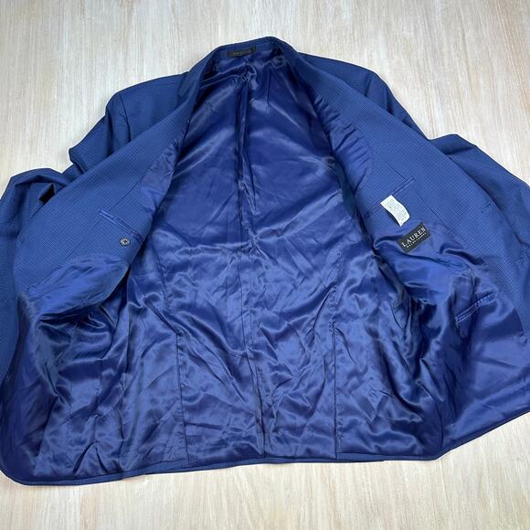 Lauren Ralph Lauren Black Label Two Button Business Office Blazer Jacket 46L - Picture 6 of 14